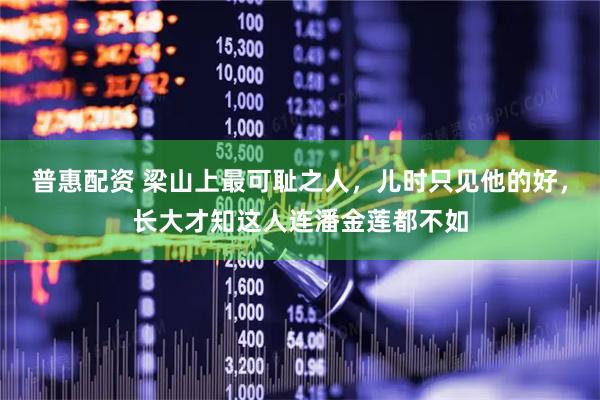 普惠配资 梁山上最可耻之人，儿时只见他的好，长大才知这人连潘金莲都不如