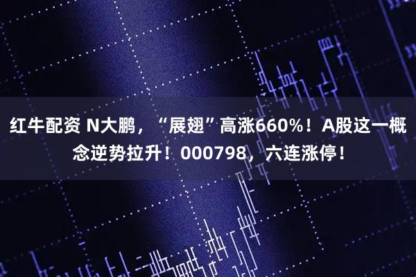 红牛配资 N大鹏，“展翅”高涨660%！A股这一概念逆势拉升！000798，六连涨停！